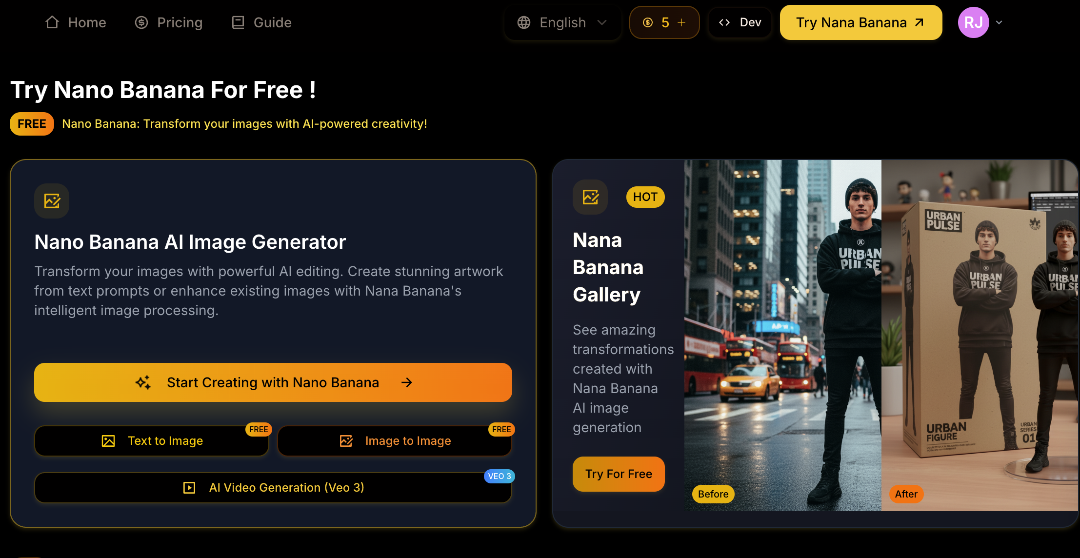 Pricing Nana Banana Google Nana Banana AI Image Editor